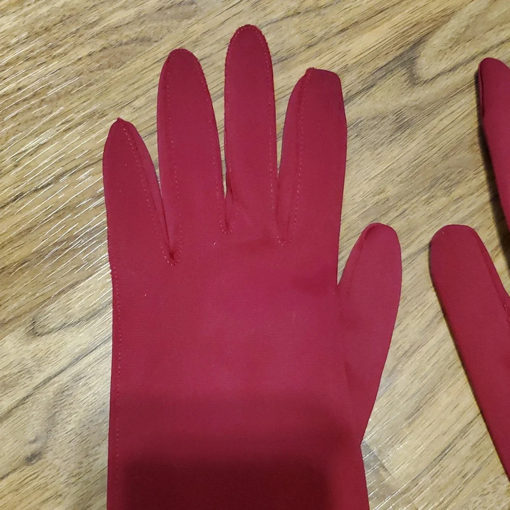 Van Raalte Vintage Burgundy Red Women's Nylon Gloves XL
